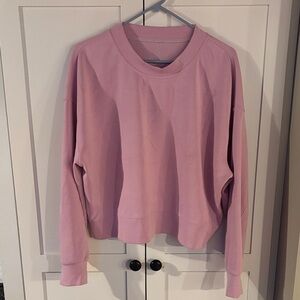 Lululemon Athletica Blush Pink softstreme cropped Crewneck